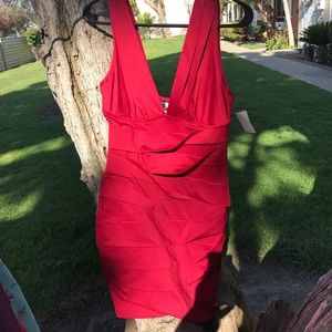 Medium stretchy red dress